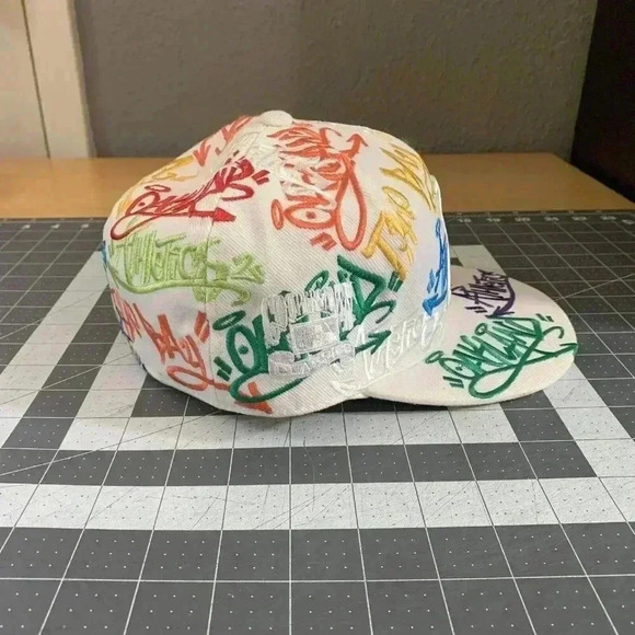 American Needle Oakland A's Hat Men's 7 1/4 Fitted Baseball Graffiti 90s MLB - Picture 5 of 11